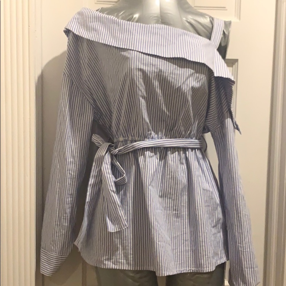 Couture off the shoulder women’s blouse